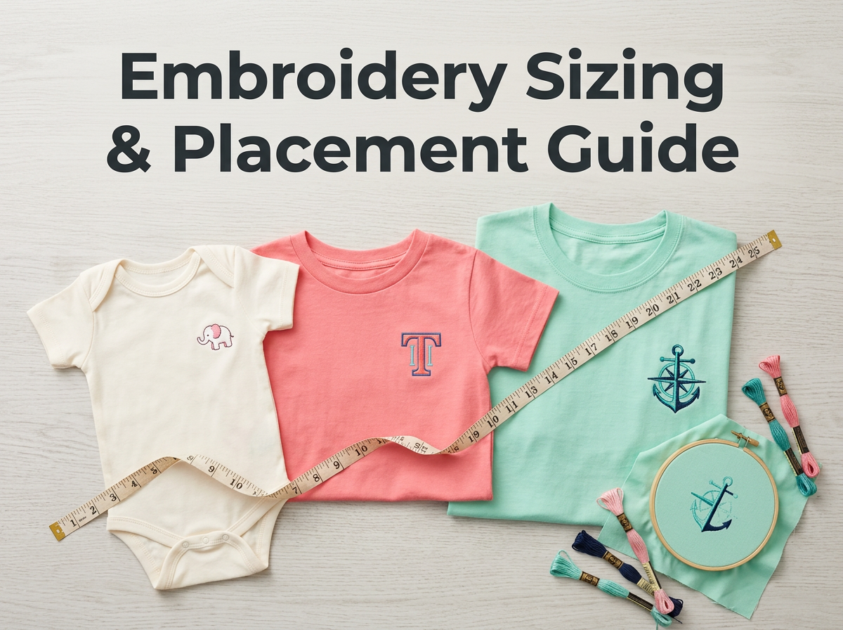 Embroidery Design Sizing & Placement Chart: The Complete Guide (2026)