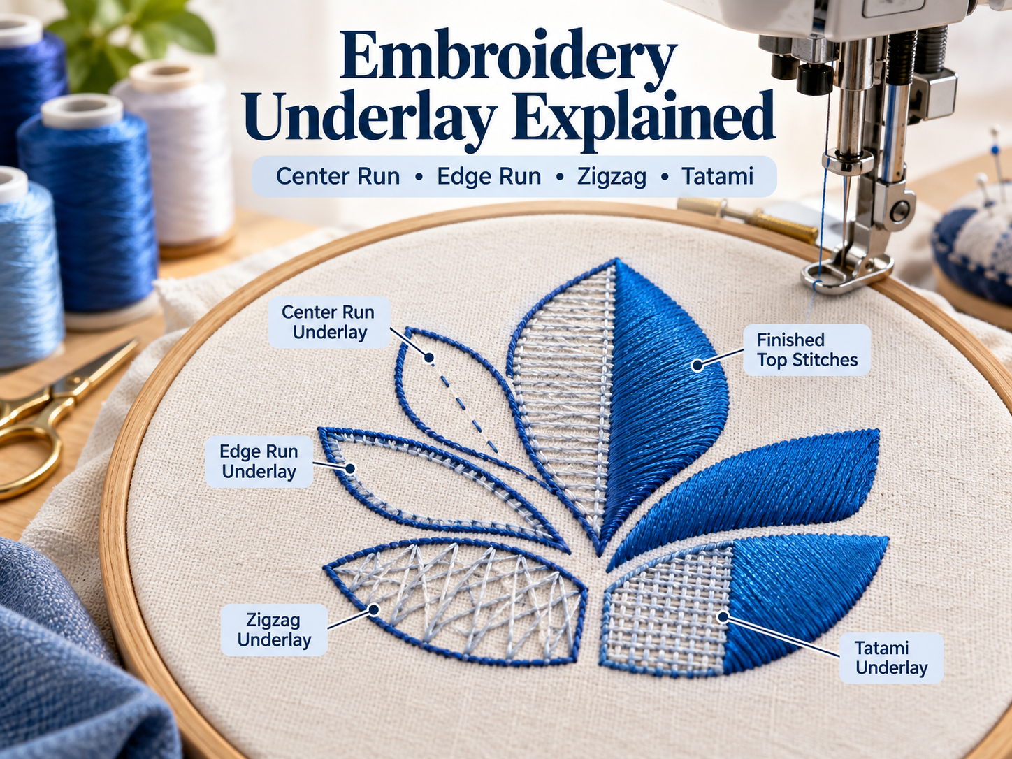 Embroidery Underlay Explained: Types, Settings & Best Practices